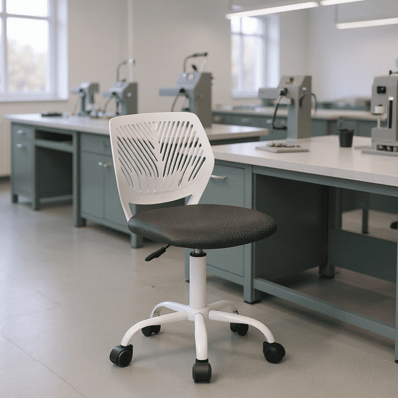 Homy Casa Adjustable Height Drafting Stool with 360° Swivel, Ergonomic Design and Quiet Casters for Factory Assembly Line, Workbench and Production Station
