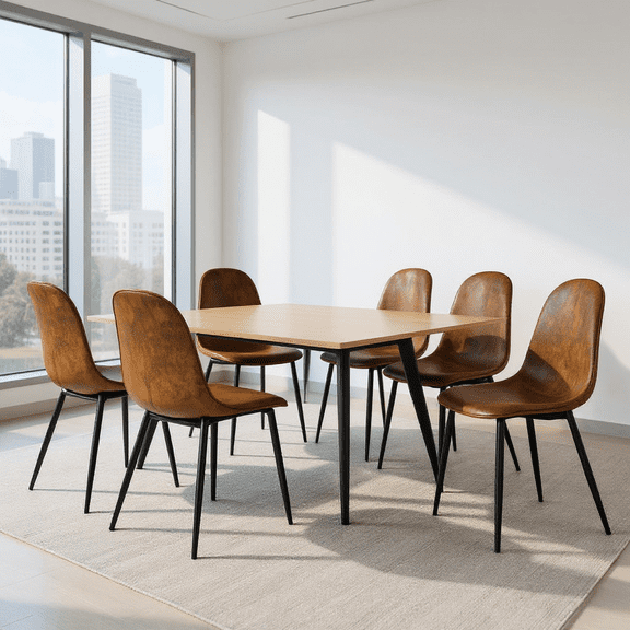 Homy Casa Set of 4 Modern Meeting Room Chairs Upholstered Side Chairs with Ergonomic Curved Back and Durable Metal Legs for Conference Room Office and Training Space