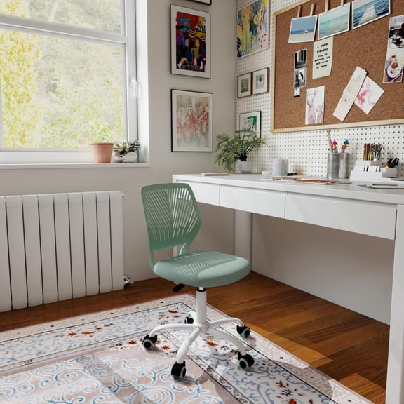 Homy Casa Adjustable Height Work Stool with 360° Swivel, Ergonomic Design and Quiet Casters for Home Workshop, Craft Station and DIY Projects