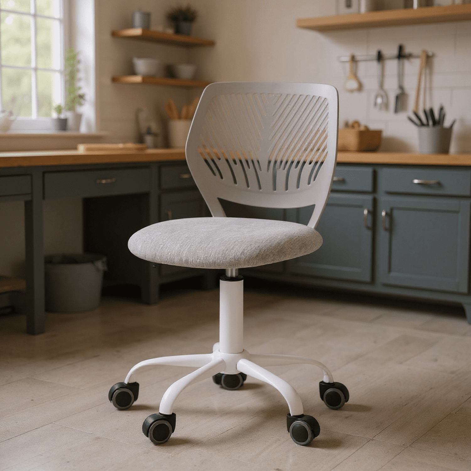 Homy Casa Ergonomic Utility Stool Adjustable Swivel with Height Control ...