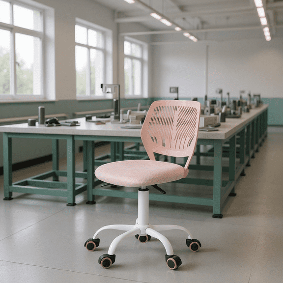 Homy Casa Adjustable Height Drafting Stool with 360° Swivel, Ergonomic Design and Quiet Casters for Factory Assembly Line, Workbench and Production Station