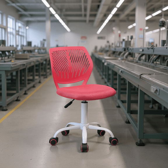 Homy Casa Ergonomic Assembly Line Stool Adjustable Swivel with Height Control and Rolling Base for Factory Workshop Industrial Workstations