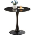 thumbnail image 1 of FurniutreR 31.5" Modern Round Dining Table Tulip Table Mid-Century Leisure Table with Pedestal Base for Living Room Kitchen Coffee Shop Home Office , Black, 1 of 11