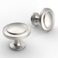 thumbnail image 1 of Furniware 10 Pack Cabinet Hardware Sturdy Knobs, Kitchen Door Brushed Satin Nickel Modern Solid Handles - 1-1/4 inch (30mm) Diameter, 1 of 7