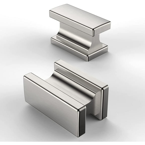 Furniware 10 Pack Heavy Duty Cabinet Knobs, Brushed Satin Nickel Knob 30mm