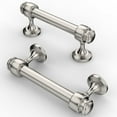 thumbnail image 1 of Furniware 10 Pack Straight Bar 3inch Hole Size Cabinet Drawer Handles,Brushed Satin Nickel Cabinet Hardware, 1 of 5