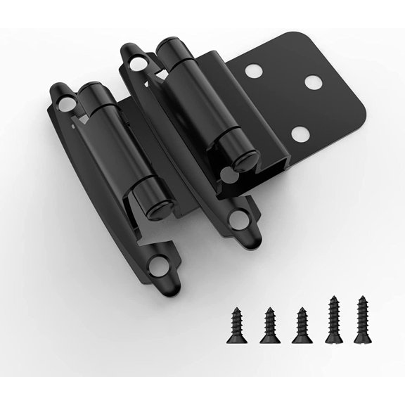 Furniware 3/8" Cold-Rolled Steel Cabinet Hinges, 30-Piece with Self-Closing, 30 Pack