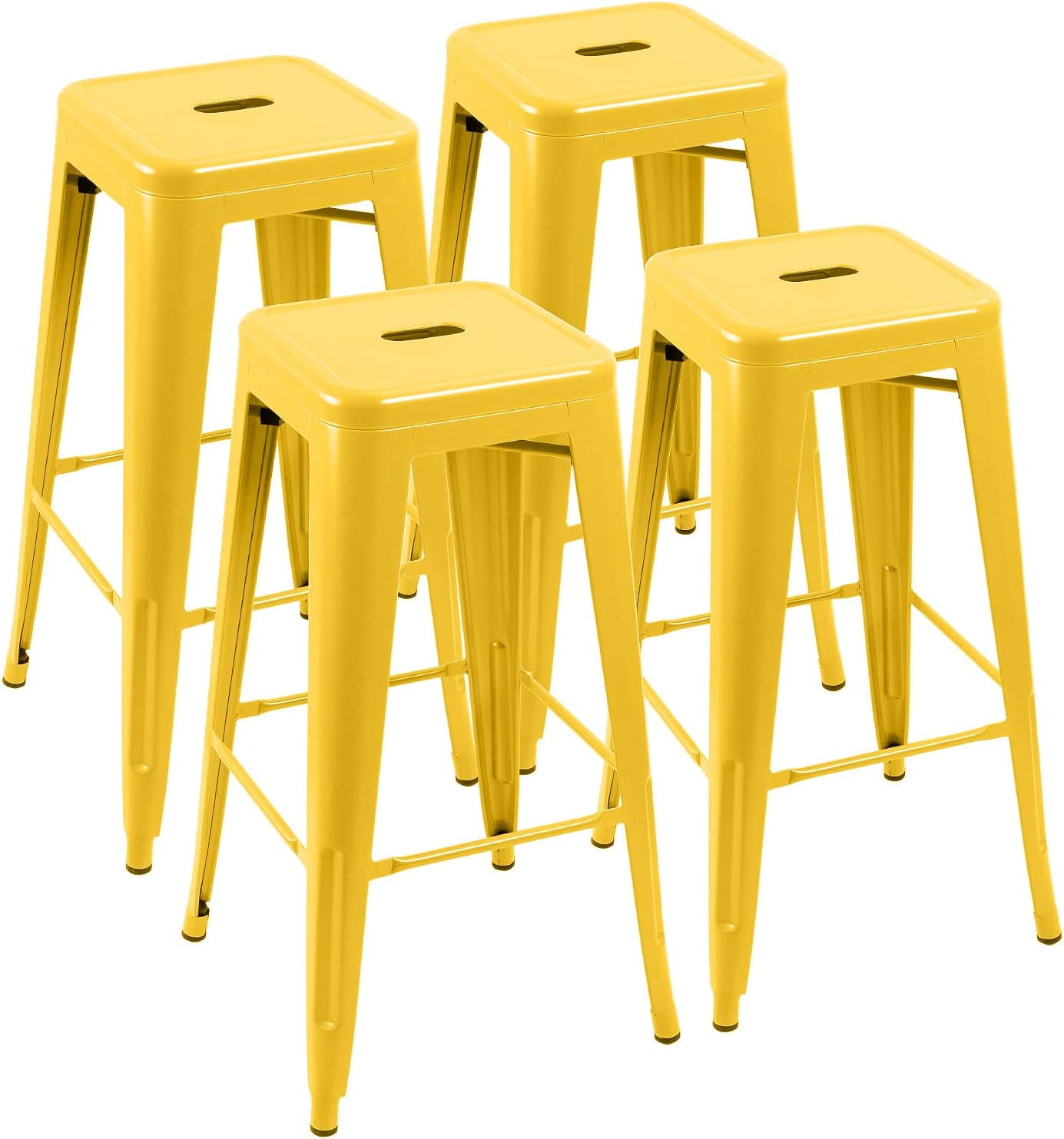 Yellow Metal Bar Stoolsnull