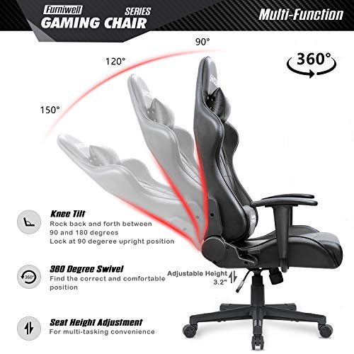 Furniwell Gaming Chair Racing Computer Chair Office Desk Chair