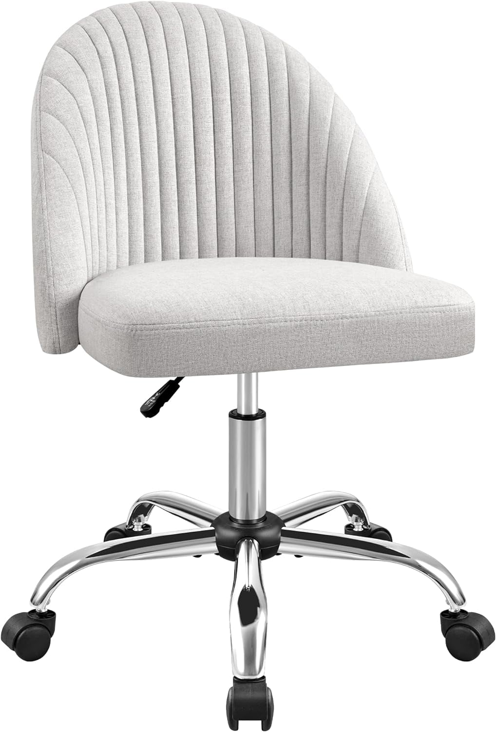 Bilot White Desk Chairs with Wheels Armrests Modern PU Leather Office Chair Midback Adjustable Home Computer Executive Chair on Wheels 360 Swivel Walmart