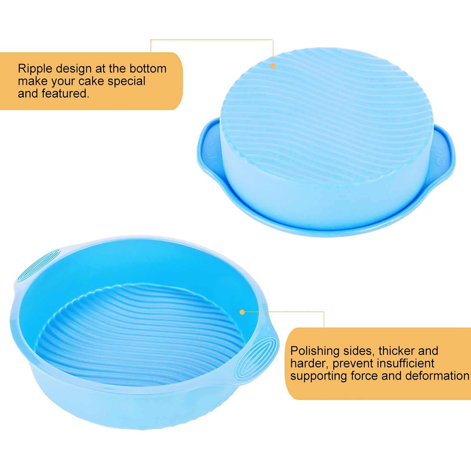 Furnoor 9 Inch Silicone Cake Round Shape Various Baking Pan For Oven