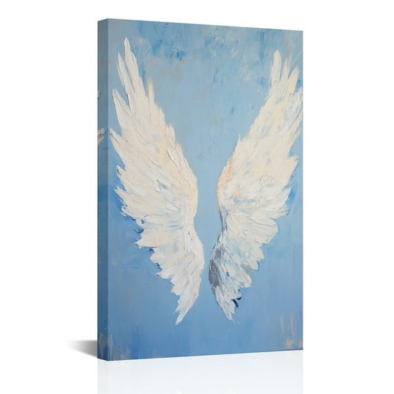 Furnster Angel Wings Canvas Prints Framed Wall Art Decor Picture Painting for Living Room Bedroom Home Office 12''x18''