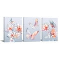 thumbnail image 1 of Furnster Modern Floral & Butterfly Canvas Prints 12"x16" x 3Pcs Framed Wall Art Decor Pictures, High-Definition Home Office Decoration, Perfect Gift Idea, 1 of 8