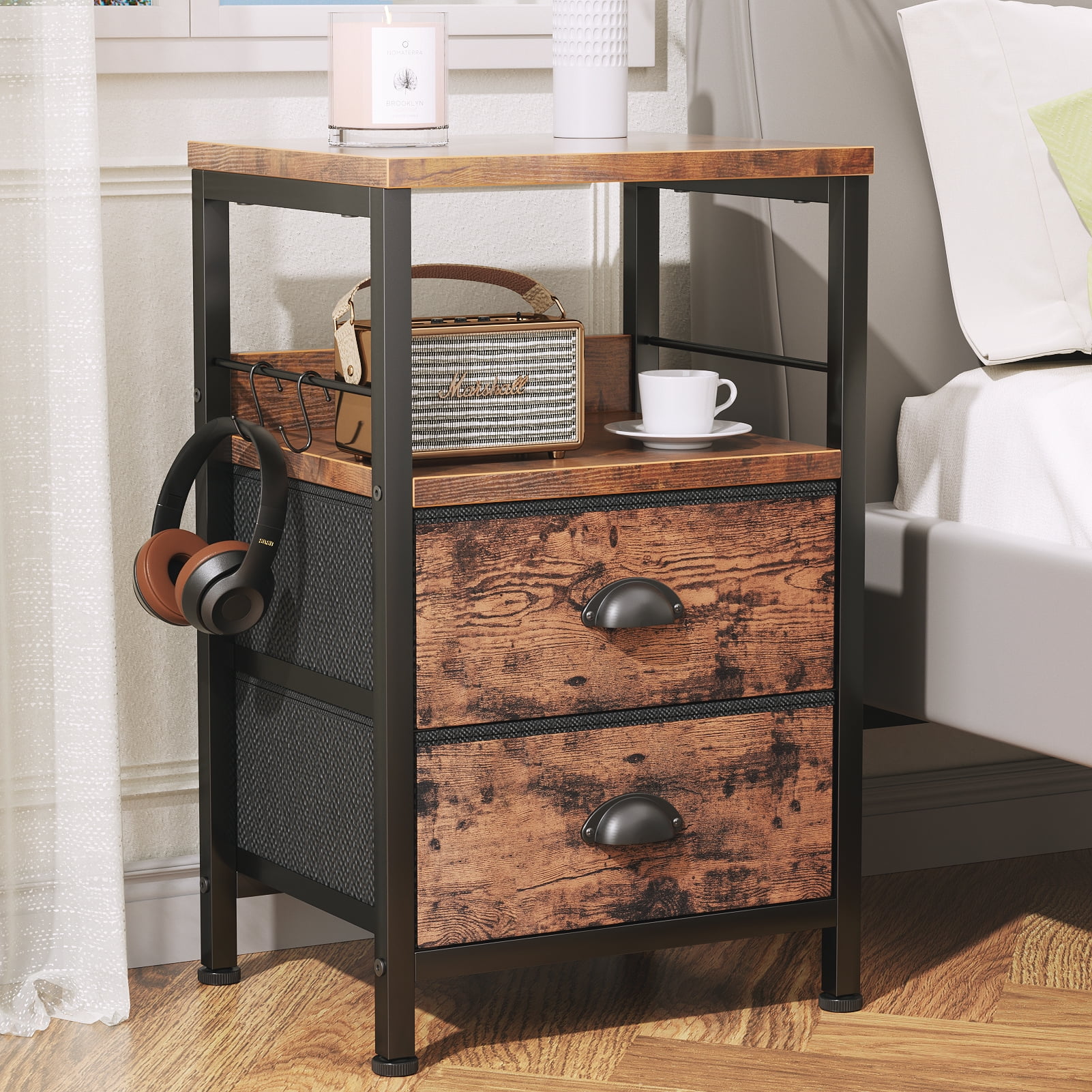 Rustic side tables for bedroom discount