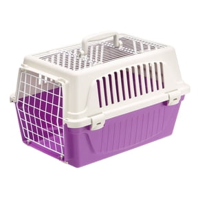 Furplast, 19-inch ATLAS with Two Doors Top Load Access Plastic Cat or Small Pet Carrier, Purple