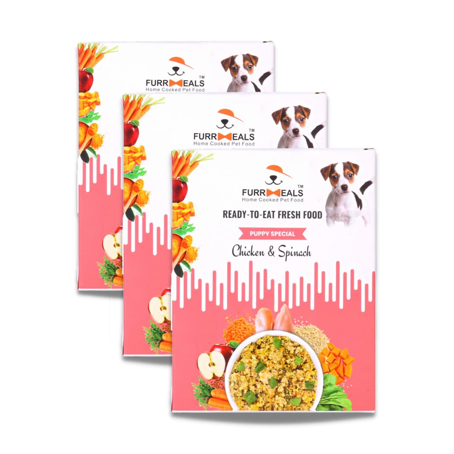 FurrMeals Puppy Special Chicken & Spinach ReadytoEat Fresh Dog Food (Pack of 3)