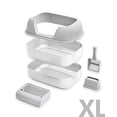 thumbnail image 1 of Furrbby Stainless Steel Sifting Litter Box with Lid for Big & Multi Cat, Easy Clean, with Scoop, Grey, 1 of 10