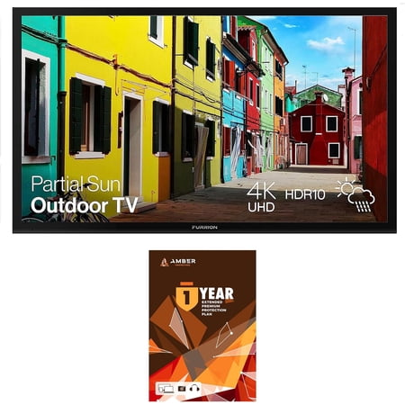 Furrion FDUP55CBS 55 Inch Partial Sun Series Outdoor Weatherproof 4K UHD TV with 1 Year Amber Protection Extension (2021)