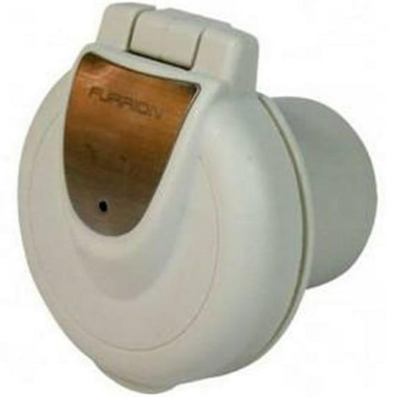 Furrion White Non Metallic 50 Amp Round Power Inlet