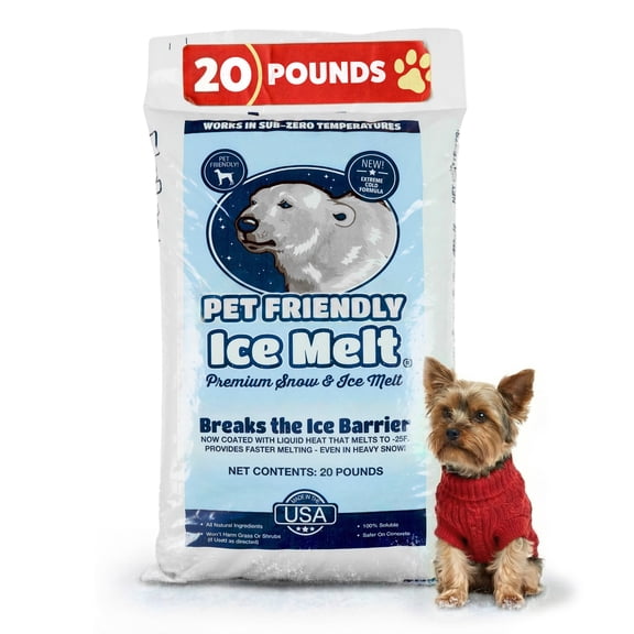 Furrow Pet Friendly Ice Melt (20 lb) All Natural Ice Melt Made with Naturally Occurring Salts and Minerals, Fast Acting Ice Breaker, Works in Sub Zero Temperatures, Made in USA