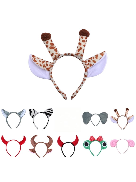 Furry Animal Headband for Women Girls Cute Soft Hoop Cosplay Accessory