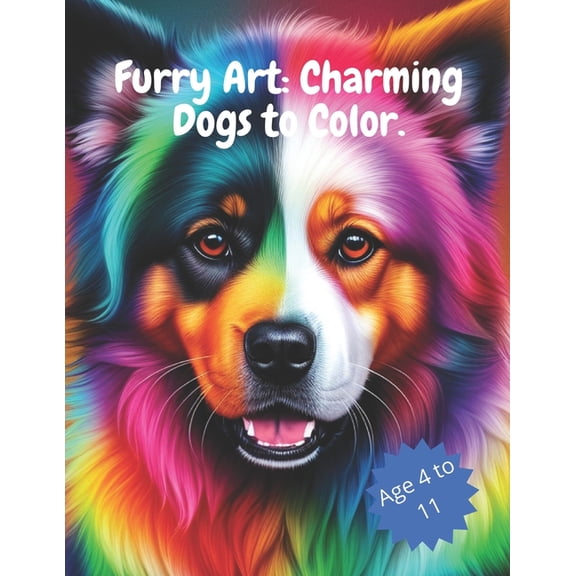 Furry Art: Charming Dogs to Color, (Paperback)