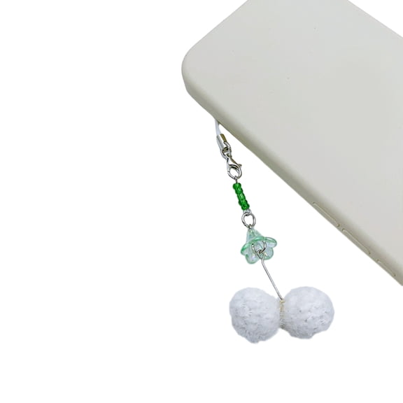 Furry Ball Keyring Vintage Beaded Keychain Colorful Beads Key Chain Handbag Decoration Lightweight Phone Pendant