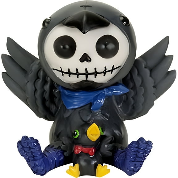 Furry Bones LEOPOLD The Raven Figurine, Skeleton in Costume