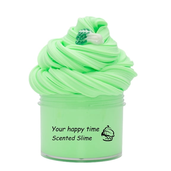 Furry Butter Slime Kit with DIY Noodle Tools, Non-Stick Stretchy Putty for Stress Relief, and Creative Crafting Green