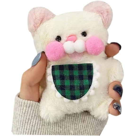 Furry Case Apply to AirPods Pro,Funny Cute 3D Cartoon Plush Bear Design Fluffy Soft Warm Cover Case Carrying Charging Box with Keychain Anti-Fall Protective Case for AirPods Pro