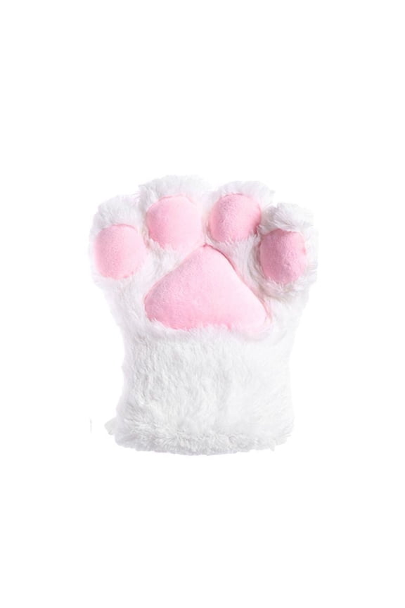 Furry Cat Paws Fluffy Gloves Animal Cosplay Costume Lion Bear Padded Mittens