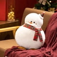thumbnail image 1 of Furry Christmas Tree Santa Snowman Reindeer Pillow Set Holiday Decor Sofa Cushion Festive Home Decoration Multi-Character Design 15.74-17.71 Inches for Christmas Display, 1 of 5