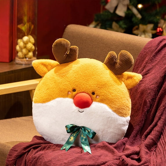 Furry Christmas Tree Santa Snowman Reindeer Pillow Sofa Christmas Decorations Happy Christmas Series