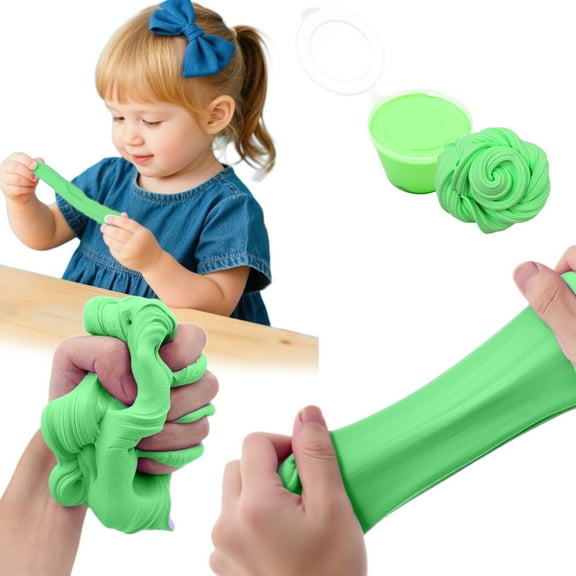 Furry Cloud Butters Slimes Clays Toy,Non Settling Formula,DIY Noodles Stretchy Slime,With Colorful Accessories,Kids Sensory Craft Toy,Stress Relief Plaything,Mindful Relaxation Tool