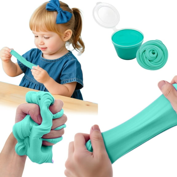 Furry Cloud Butters Slimes Clays Toy,Non Settling Formula,DIY Noodles Stretchy Slime,With Colorful Accessories,Kids Sensory Craft Toy,Stress Relief Plaything,Mindful Relaxation Tool