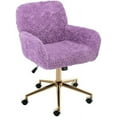 Furry Cute Office Chair Modern Swivel Desk Chair with Wheels Makeup