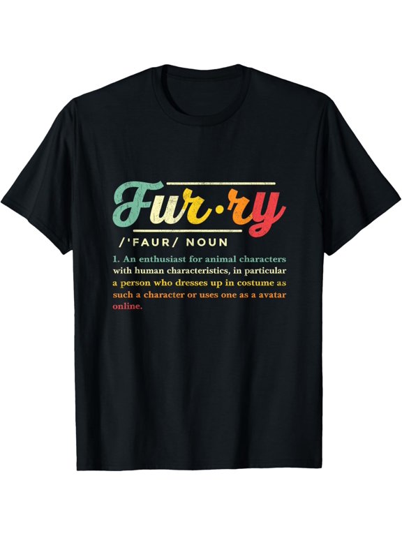Furry Definition Fursuit Fursona Cosplayer Proud Furries T-Shirt