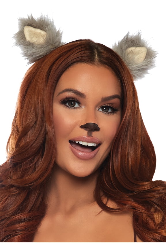 Furry Ear Clips Adult Halloween Accessory