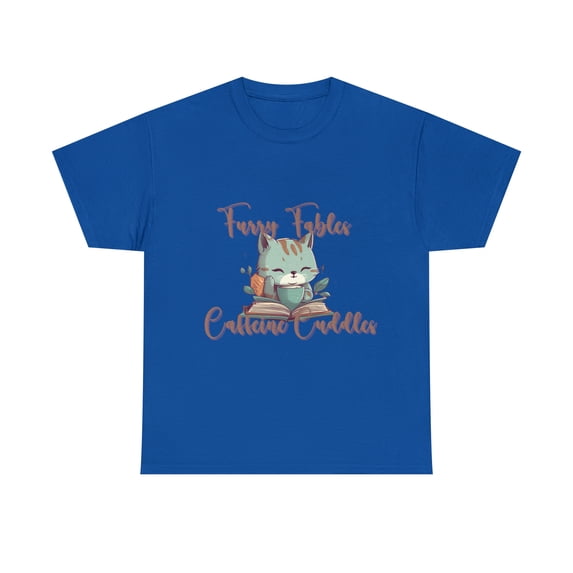 Furry Fables Caffeine Cuddles Unisex Heavy Cotton Tee