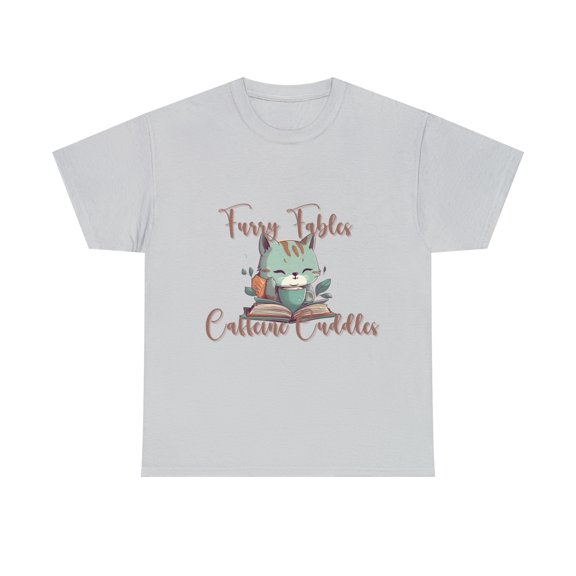 Furry Fables Caffeine Cuddles Unisex Heavy Cotton Tee