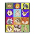 thumbnail image 1 of Furry Faces Animals Black Framed Giclee Art, design by Lynnda Rakos, 1 of 9