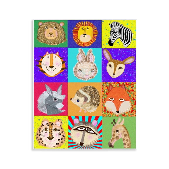 Furry Faces Animals Wall Plaque Art, design by Lynnda Rakos
