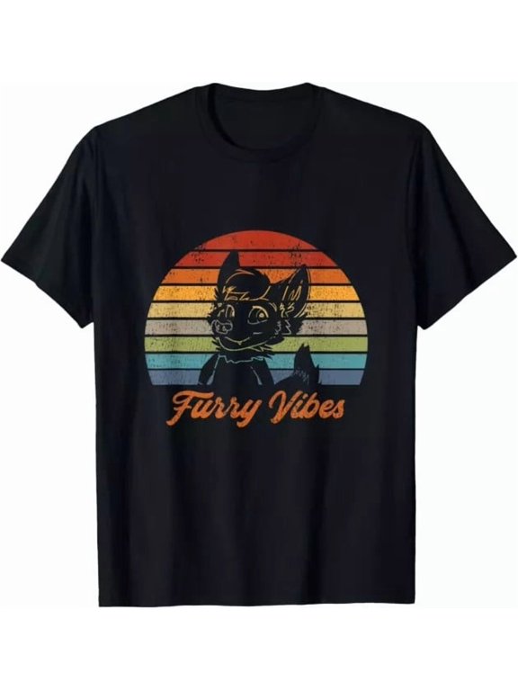 Furry Fandom Vibes Owo Fursuit Retro Cute Gift Creative Graphic For Special Occasions T-Shirt, Size S-5XL