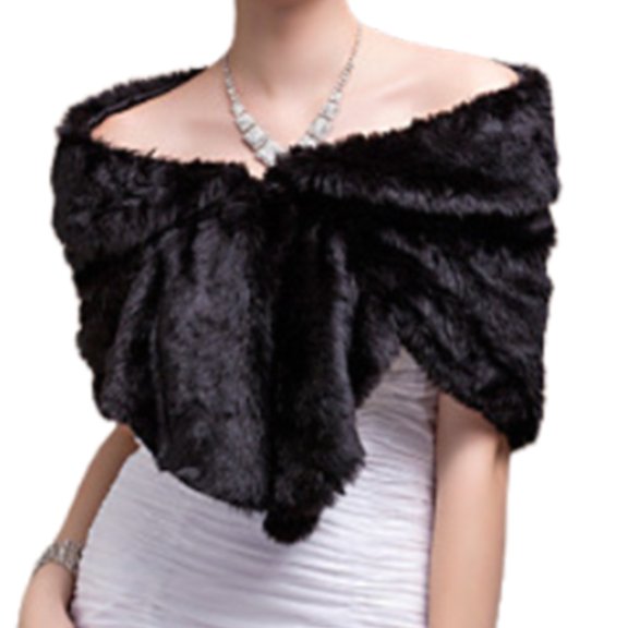 Furry Faux Furs Shawl Wrap for Theme Event Elegant Dress Shoulder Wrap Dating Evening Dress Accessory Shawl Capes