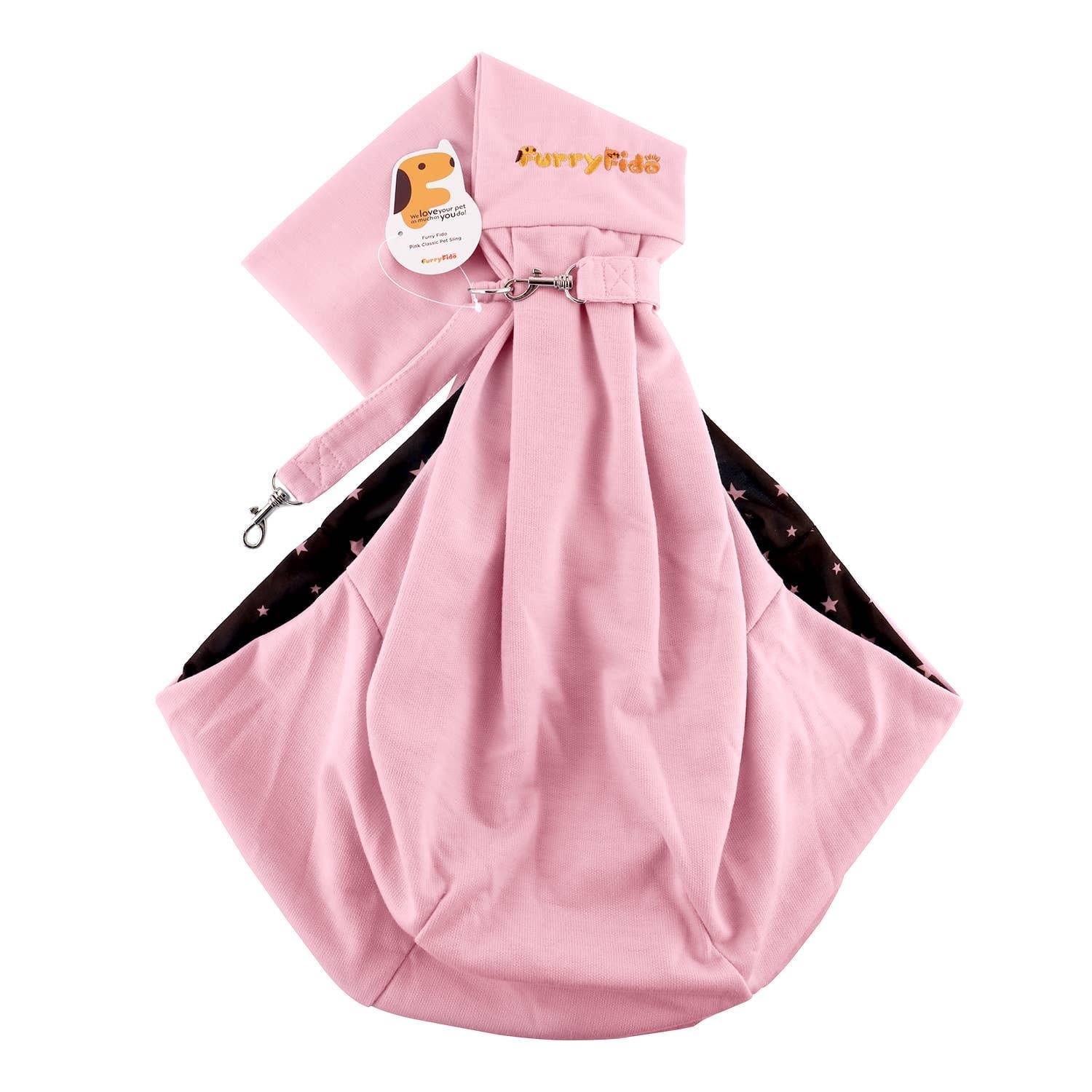 Furryfido reversible top pet sling