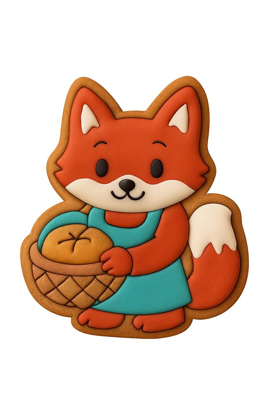 Furry Forager Fox Cookie Cutter - 4x3.5" Premium Creative Baking Tool