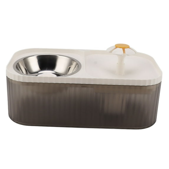 Furry Friend's Oasis: Flower Water Fountain With Transparent Base, Ideal For Monitoring And Encouraging Hydration