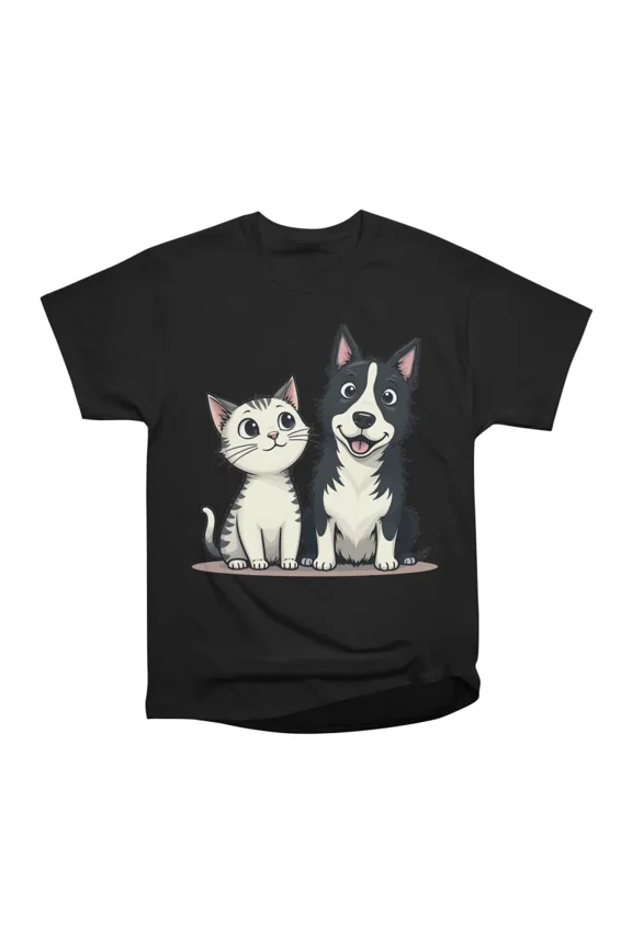 Furry Friends Forever Cute Cat Dog T-Shirt Tee Gift For Him Merch For Her Apparel For Frie