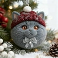 thumbnail image 1 of Furry Friends, Winter Cat Ornament Collection, Fluffy Textures, Festive Pom-Pom Hats, Charming Little Bells, for Cozy Christmas Decor & Gift Giving, Perfect Choice for Cats Enthusiasts, 1 of 7
