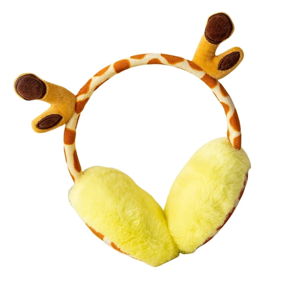 Furry Giraffe Ear Warmer Snowboarding Fleecy Ear Muffs Cold Weather Insulated Outdoor for Women and Children of All Ages